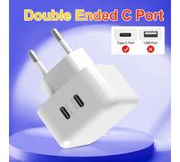 Prise USB C, chargeur rapide double port USB-C 21,5 W compatible avec les 16/15/14/13/12/11 Pro Max Plus, iPad Pro Air Mini, Pro, compatible avec Apple, Watch, , Oppo, Vivo. Adaptateur de charge rapid