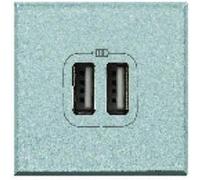 Prise Usb Double - Chargeur 5 Volts - Bticino Axolute - Aluminium