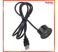 Prise USB encastrable - AKOZON - Modèle Compact - 2 ports USB 5V 1A - Cordon 1,5 m - ABS ignifuge