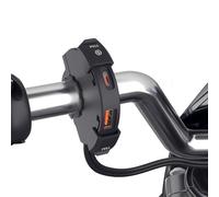 Prise USB étanche pour guidon de moto - Charge rapide 3.0 - Chargeur de téléphone - Bloc d'alimentation pour téléphones et tablettes - Prise USB de type C pour moto 12 V ~ 24 V