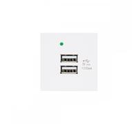 Prise USB Maclean double charge rapide 2.1A blanc MCE728W