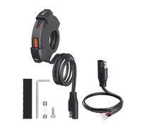 Prise USB Moto Etanche 12v,Prise USB pour Moto QC3.0 18 W,Type C PD 30 W étanche Moto téléphone Chargeur SAE vers USB Adaptateur Out 5v-12v