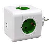Prise USB Multiple, Multiprise Murale Cube 4 Prises avec 2 USB Secteur, 6 en 1 Bloc Multiprises USB, Multiprise Electrique Murale USB Chargeur pour Domicile, Bureau