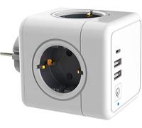 Prise USB Multiple, Multiprise Murale Cube 4 Prises avec 2 USB Secteur, 7 en 1 Bloc Multiprises USB Secteur avec Interrupteur,