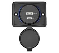 Prise USB pour camping-car - Panneau de charge 6,4 x 4,8 cm, multi-usages | Adaptateur chargeur de voiture facile à installer, panneau mural avec prise USB pour camping-car, bateau, bus, quad, moto et
