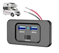 Prise USB pour camping-car, prise USB 12 V - Support mural pour ports RV 72 W | Adaptateur de chargeur de prise de voiture, adaptateur de de remplacement pour bus, camping-cars, cami