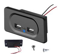 Prise USB pour camping-car, prise USB pour camping-car | Prise murale avec ports USB Prise de panneau RV avec 2 ports de charge - Prise USB de Bus de prise d'alimentation de voiture facile à installer