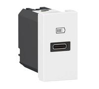 Prise USB type-C Power Delivery Mosaic - 3A - 20W - 1 module - Blanc