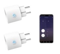 Prise WiFi intelligente, configuration automatique des appareils ménagers, télécommande après application, compatible avec Alexa Echo et Google Assistant (2 packs)