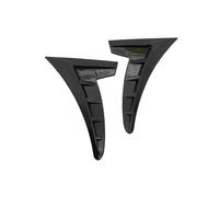 prises d'air de capot en ABS Couvercle Prise d'ai Jupes garde-boue voiture 2 pièces couvercle ventilation latéral autocollant universel, Grille flux d'air garniture d'admission décoration(Black)