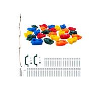 Prises d'escalade 25 poignées corde nouée matériel intérieur