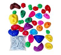 Prises D'Escalade, Prise d'Escalade Murale, Poignées Multicolores avec Kit de Fixation pour Aire de Jeu, Extérieur, Entraînement, Exercice