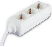 prises d'extension à 3 voies - IP20 - blanc - câble de 1,5 m