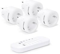 Prises Électriques Télécommandées 4er Set + 1x Télécommande 2300 Watt À 30m