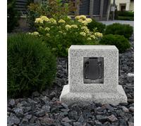 Distributeur extérieur 4 Plug Cube Dés Stone Optique Jardin Terrasses Alimentation Gris