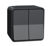 Schneider Electric - Interrupteur double va-et-vient Mureva Styl MUR35022 - IP55 connexion auto gris