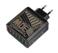 Prises murales, chargeur rapide prise cube, rallonge de prise USB QC 3.0 charge rapide 6 ports protection contre les surcharges pour téléphone tablette voyage