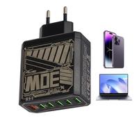 Prises murales, Multiprise Électrique avec Ports USB, 6 Ports QC3.0 USB Protection Surtension Charge Rapide pour Téléphone Voyage