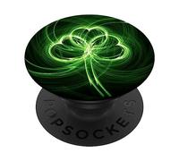 Prises pop Sockets Trèfle irlandais porte-bonheur PopSockets PopGrip Interchangeable