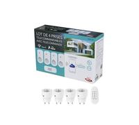 Kit 4 PRISES 1000W TELECOMMANDEES + TELECOMMANDE