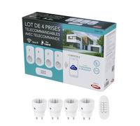 Prises télécommandées - SEMAC - Kit de 4 prises - 1000W - Télécommande incluse - Utilisation intérieure