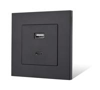 Prises USB à charge rapide 18 W 3 000 mA, 2 ports USB pour PC, compatible avec téléphone, ordinateur et Android. Prise murale Prises pour prise murale.