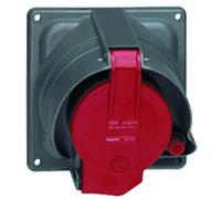 Prisinter Fixe 63 Ampères 3P+N+T Ip44 Rouge - Legrand Hypra 53604