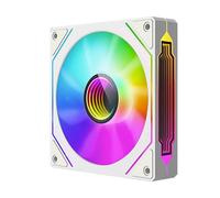 Prism 4 Pro RGB Fan,120 mm,White,for PC Case ARGB Fan,5V 3 Pin Motherboard,4 Pin PWM Sync Mirror