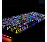 Prism Edge Side Printed Angular Shadow-Effect Keycaps Compatible ISO/ANSI 143 Keys Cherry Profile for 60%/75%/80%/100% MX Swtich (Noir)