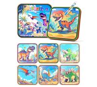 Prism Petal Dinosaure réutilisable Livre de Peinture à l'eau Jouets pour Enfants, Jeux de Livres d'aquarelle Magique avec Stylo à Eau Conte de fées pour 3 Ans et Plus garçons et Filles (Dinosaure)