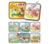 Prism Petal Zoo réutilisable Livre de Peinture à l'eau Jouets pour Enfants, Livres d'aquarelle Magique Eduactional Jouet avec Stylo à Eau Conte de fées pour 3 + âges garçons et Filles (Zoo)