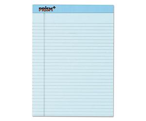 Prism Plus Colored Pads, Legal Rule, Letter, Blue, 50-Sheet Pads, 12/Pack