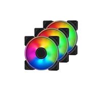 Prisma AL-12 - Ventilateur châssis - 120 mm - noir, blanc semi-opaque (pack de 3)