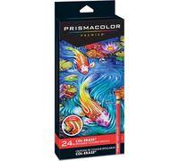 PRISMACOLOR Premier crayons de couleur à pigments, 24pcs avec gomme