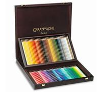 caran d'ache crayons de couleur prismalo, coffret bois de 80 noir