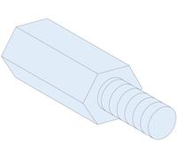 PrismaSeT-P, entretoise, hexagonale, M6, hauteur = 23 mm, (4 pièces) Schneider Electric Contenu: 1 pc(s)