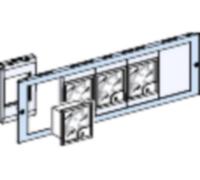 PrismaSeT-P, panneau avant, pour cadre de montage sur panneau, largeur=650 mm, hauteur=3 modules Schneider Electric Contenu