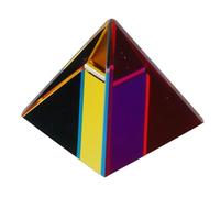 Prisme de Couleur Cube, Attrape- irisé Pyramide, Prisme de Couleur Arc-en-Ciel, Ornement de Bureau en Forme de Pyramide pour la Famille et la Photographie en Studio Photo