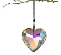 Prisme De cristall - Cristaux Attrape-Soleil en Forme De Cœur K9 De 45 Mm | Attrape-Soleil en cristall avec Corde, Pendentif Rainbow Maker, Prisme Attrape-Soleil pour Fenêtres Et Patio De La Maison