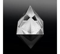 Prisme de Pyramide de Cristal, Presse-papier en Cristal de Méditation D'ornement Transparent pour le Support de Bureau à Domicile pour la Prospérité Décoration de la Maison Figurines de Pyramide
