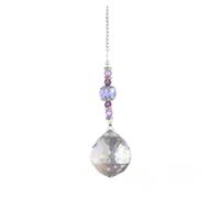Prisme en Forme de Boule de Cristal Attrape-Soleil en Cristaux Suspendu for fenêtre, Prisme Boule de Cristal