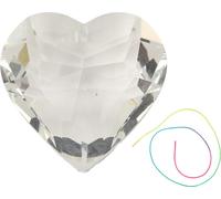 Prisme en forme de cœur Ornements exquis suspendus en surface polie Pendentif attrape-soleil pour décoration de Noël Ornement photographique transparent