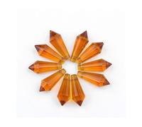 Prisme en forme de larme arc-en-ciel poli, cristal conique, 10 pièces(Yellow)