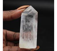 Prisme en Quartz de 105 grammes et 70 millimètres, Minéral Quartz de Madagascar, Pierre Non traitée, Œuvre Exclusive, Décoration et Collection, Minéral de Bien-être