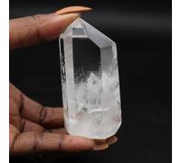 Prisme en Quartz de 155 grammes et 80 millimètres, Minéral Quartz de Madagascar, Minéral Authentique, Produit Exclusif, Décoration et Collection, Minéral de Communication