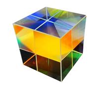 Prisme Optique à facettes - Cube Sun Catcher Couleur, séparateur de Faisceau à 6 côtés | Outil de Physique pour enseigner la Physique du Spectre Lumineux, Prisme cristallin avec Effet Arc-en-c