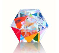Prisme optique à facettes en cristal de couleur - Réfractant la lumière - Prismes scientifiques en verre pour enfants