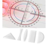 Prisme optique de réflexion, jouet pour enfant, prisme demi-cercle, Triangle physique, expérience de réflexion, lentille Concave cylindrique pour enfant, 5 pièces/ensemble