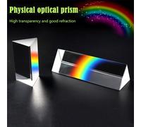 Prisme Optique Triangulaire De 25x25x80mm Materiel D'enseignement De La Physique Du Verre Accessoires De Photographie Pour Enfants