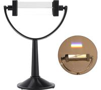Prisme optique triangulaire en verre avec support Outil d'enseignement de la physique du spectre lumineux